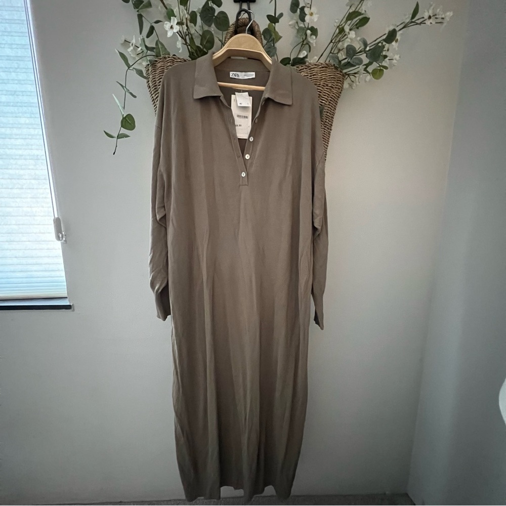 ZARA knit polo dress